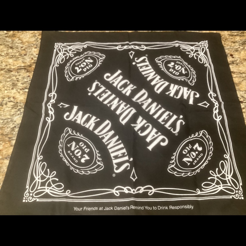 Jack Daniels Old No. 7 Cotton Bandana Scarf